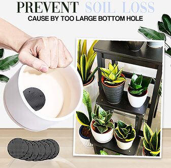 Bloempot Gat Mesh Pad Bottom Mat Ademend Drainage Pakking 50stk 4.5cm