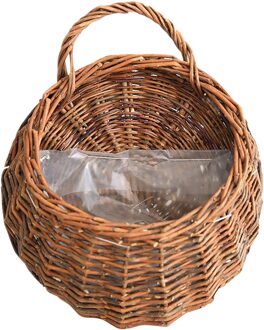 Bloempot Handgemaakte Geweven Opknoping Mand Opslag Mand Bloempot Opknoping Muur Mand Tuin Decoratie Outdoor bruin