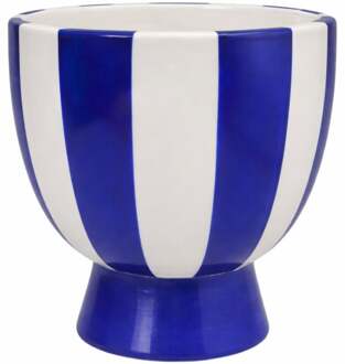 Bloempot keramiek - blauw - ø14.5 cm