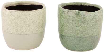 Bloempot keramiek Ø10x10cm verschillende