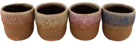Bloempot keramiek Ø12x11.5cm verschillende