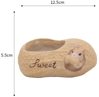 Bloempot Leuke Cartoon Vlezige Eekhoorn Bloempot Desktop Planter Hars Succulent Potten Desktop Decoratie Voor Home Office A1