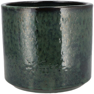 Bloempot model Green Glaze - groen - D21 x H24 cm - glanzend - Plantenpotten