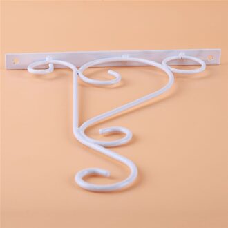 Bloempot Plank Standhouder Tuin Wandlamp Ijzer Opknoping Bloem Plant Pot Beugel Haak Plank Hanger Huishouden Versieren wit