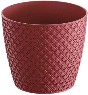 Bloempot/plantenpot van kunststof orient rood D15.7 en H13.8 cm - Plantenpotten