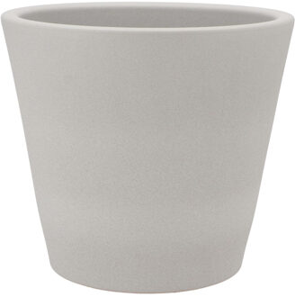 bloempot/plantenpot - Vinci - lichtgrijs mat - voor kamerplant - D26 x H29 cm