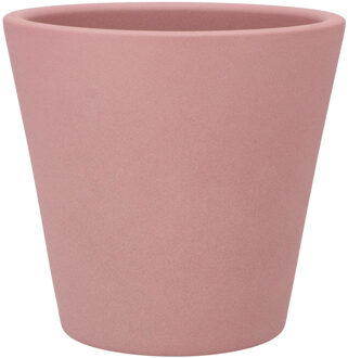 bloempot/plantenpot - Vinci - lichtroze mat - voor kamerplant - D22 x H24 cm - Plantenpotten