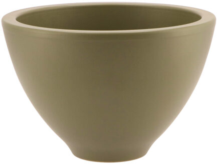 bloempot/plantenpot - Vinci - olijfgroen mat - voor kamerplant - D15 x H23 cm