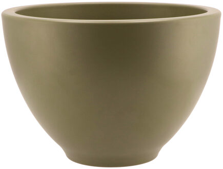 Bloempot/plantenpot Vinci - olijfgroen mat - voor kamerplant - D21 x H31 cm