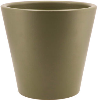 bloempot/plantenpot Vinci - olijfgroen mat - voor kamerplant - D22 x H24 cm - Plantenpotten