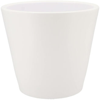 Bloempot/plantenpot - Vinci - wit mat - voor kamerplant - D26 x H29 cm - Plantenpotten