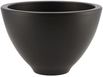 bloempot/plantenpot Vinci - zwart mat - voor kamerplant - D15 x H23 cm - Plantenpotten