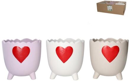 Bloempot Romeo 3 ass 12,5x12,5x12,5 cm verschillende