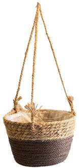 Bloempot Rotan Opknoping Plastic Mand Kwekerij Bloempot Opknoping Tuin Plant Opslag Potten Woondecoratie Bonsai Houder kleur Block
