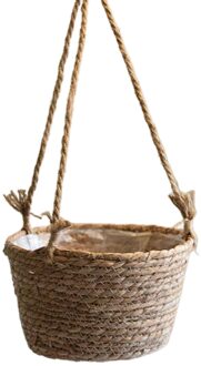 Bloempot Rotan Opknoping Plastic Mand Kwekerij Bloempot Opknoping Tuin Plant Opslag Potten Woondecoratie Bonsai Houder Primary kleur