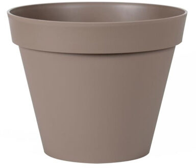 Bloempot Toscane kunststof taupe D20 x H17 cm - Plantenpotten