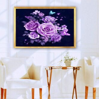 Bloemschikken 5D Diy Vol Diamanten Schilderij Bloemen Kruissteek Diamant Borduurwerk Mozaïek Diamanten Muurstickers Home Decor c026