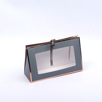 Bloemstuk Zak Kraft Papier Vouwen Hollow Bloem Doos De Hand Doos Kartonnen Bloemen Verpakking Materiaal J6A5526 grijs