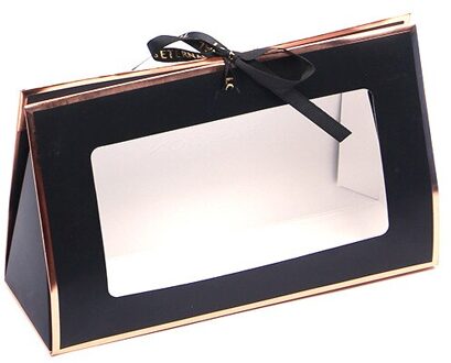 Bloemstuk Zak Kraft Papier Vouwen Hollow Bloem Doos De Hand Doos Kartonnen Bloemen Verpakking Materiaal J6A5526 zwart