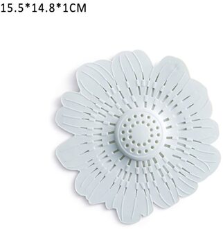 Bloemvorm Multi Purposesewer Afvoer Gadgets Haar Vergiet Reiniging Gereedschap Siliconen Keuken Accessoires Blauw