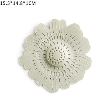 Bloemvorm Multi Purposesewer Afvoer Gadgets Haar Vergiet Reiniging Gereedschap Siliconen Keuken Accessoires groen