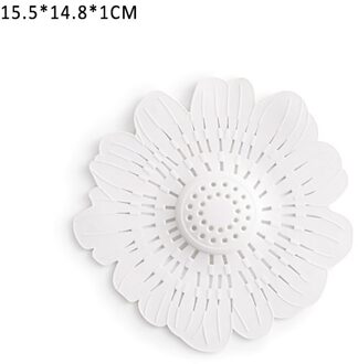Bloemvorm Multi Purposesewer Afvoer Gadgets Haar Vergiet Reiniging Gereedschap Siliconen Keuken Accessoires wit