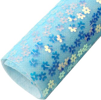 Bloemvorm Pailletten Mesh Stof Iriserende Gaas Lakens Effen Kleur 20X33Cm Voor Diy Hair Bows Oorbellen Zakjes tassen 1132516002
