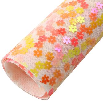 Bloemvorm Pailletten Mesh Stof Iriserende Gaas Lakens Effen Kleur 20X33Cm Voor Diy Hair Bows Oorbellen Zakjes tassen 1132516003