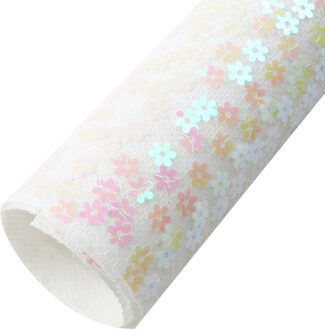 Bloemvorm Pailletten Mesh Stof Iriserende Gaas Lakens Effen Kleur 20X33Cm Voor Diy Hair Bows Oorbellen Zakjes tassen 1132516004