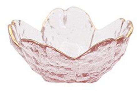 Bloemvorm Plaat Goud Schotel Kersenbloesem Schotel Roze Bloemblaadje Schotel Huishoudelijke Saus Dompelen Schotel Kruiden Schotel Crystal goud kant dish