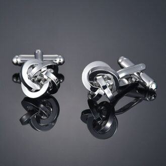 Bloemvorm Twist Manchetknopen Luxe Verzilverd Manchetknopen Voor Man Knoop Shirt Wedding Party Business 1 pa