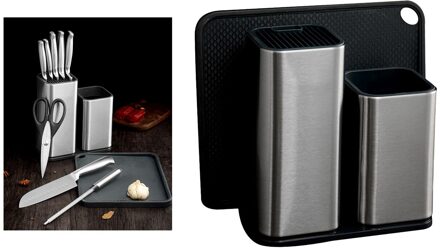 Blok Houder, Rvs Stand, Huishoudelijke Keuken Organizer, Koken Gereedschap Rek Voor Thuis, Houden Netjes stijl 3