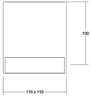 Blokk LED plafondlamp, 11 x 11 cm grafiet