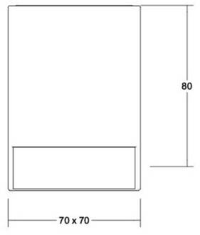 Blokk LED plafondlamp, 7 x 7 cm grafiet