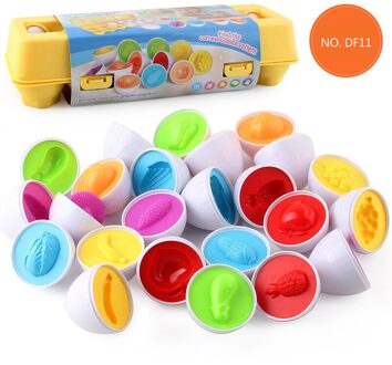 Blokken Speelgoed Slimme Ei Bijpassende Twisted Vorm Groente-en 12-Pack Simulatie 12 Stks/set DF11