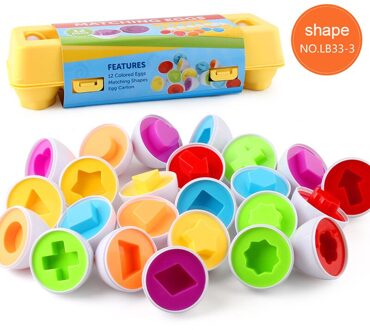 Blokken Speelgoed Slimme Ei Bijpassende Twisted Vorm Groente-en 12-Pack Simulatie 12 Stks/set LB33-3