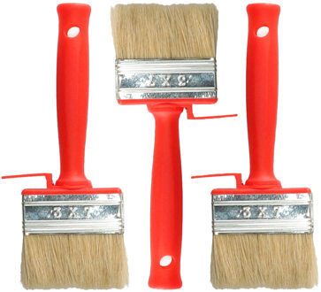 Blokkwast van 7 x 3 cm - 8x - schilderen - verfspullen - dikke kwasten - kunststof