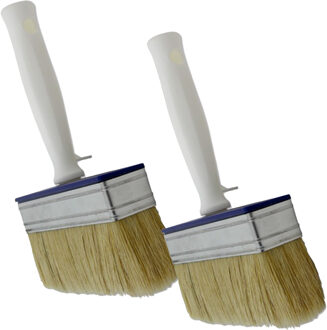 Blokkwast voor verf op waterbasis - 3x - 4 x 14 cm - kwast - synthetisch - Schilders spullen