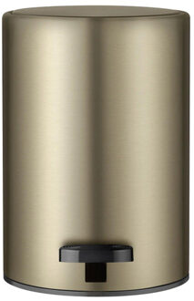 Blomus MODO Pedaalprullenbak - 17x17x25 - 3 liter - geborsteld messing 67324 Messing geborsteld (goud)
