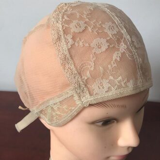 Blonde Kant Pruik Cap Voor Het Maken Van Pruiken Met Verstelbare Riem Dubbele Kant Weven Cap Lijmloze Pruik Caps Haar Netto