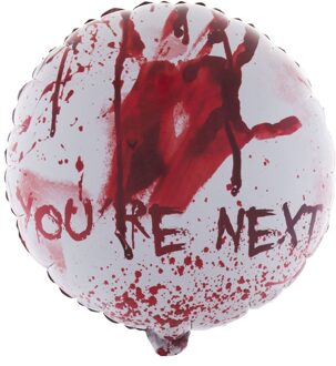 Bloodlust Halloween Folieballon Rood - Zalm, Wit - Transparant