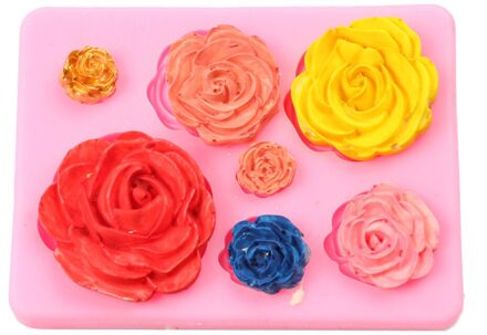 Bloom Rose Siliconen Cakevorm 3d Bloem Fondant Mold Cupcake Jelly Snoep Chocolade Decoratie Bakken Tool Mallen Decor # Yj