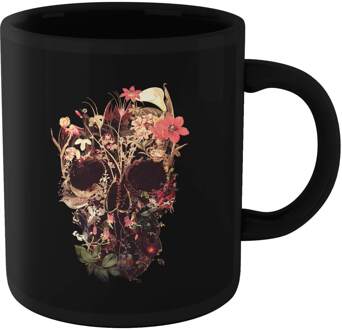 Bloom Skull Mug - Black Zwart
