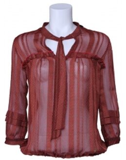 Blouse Amy Gee - Gestipt - Rood - XS