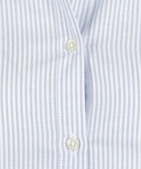 Blouse Bibi Oxford Streep Dames Lichtblauw - S,M,XS