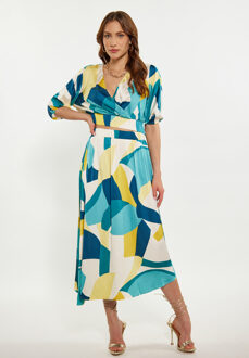 Blouse Dames Blauw Veelkleurig - XL