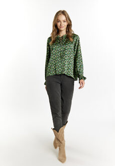 Blouse Dames Groen Veelkleurig - XS