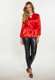 Blouse Dames rood - L