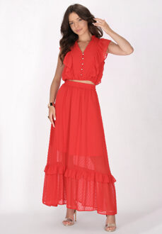 Blouse Dames rood - M