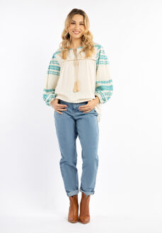 Blouse Dames turkoois Turquoise